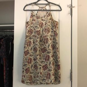Madewell dress drawstring waist racer back dress floral pattern good condition